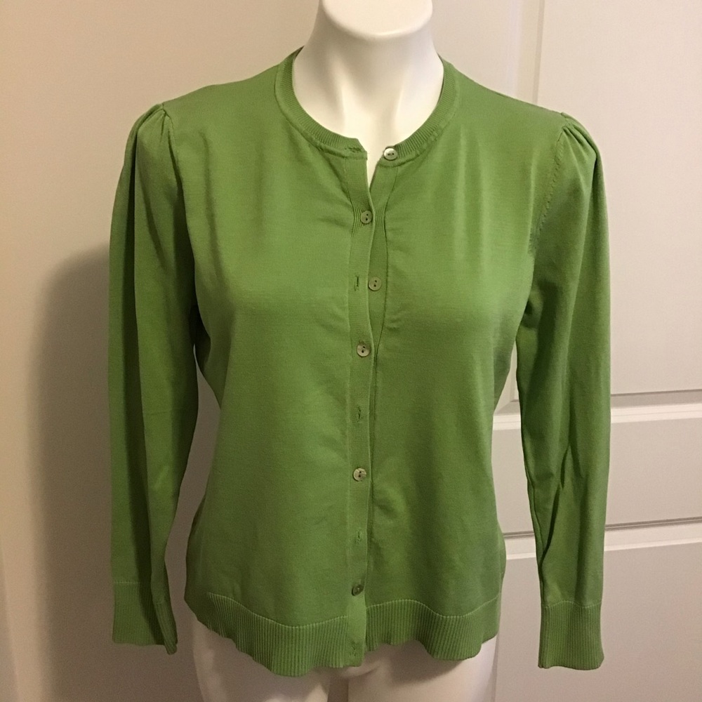 August Silk Lime green cardigan - XL